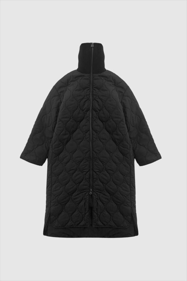 With Black 01398 Tribecca Quilted Coat - Afbeelding 5