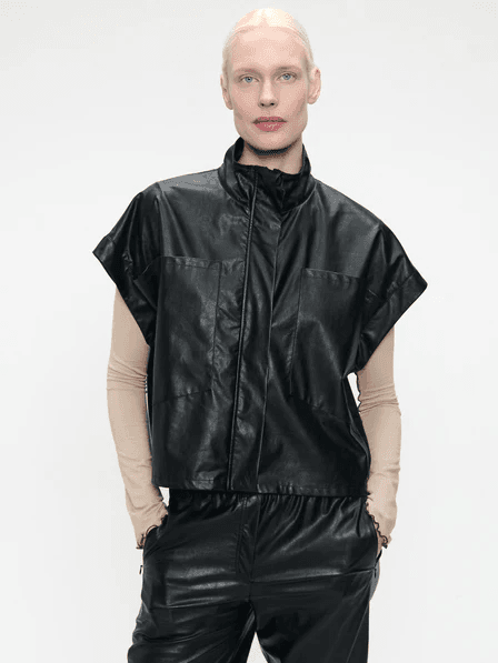 Jane Lushka Paola Vegan Leather Blouse